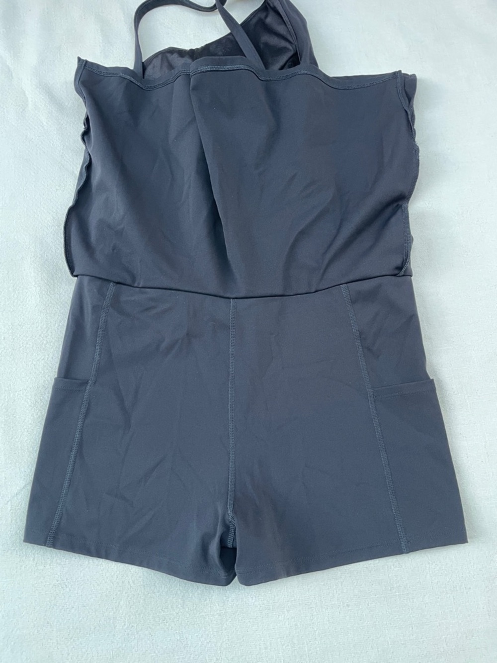 FP Movement Transcend Limits One-Shoulder Cutout Black Tennis One Piece Skortsie - Picture 8 of 16